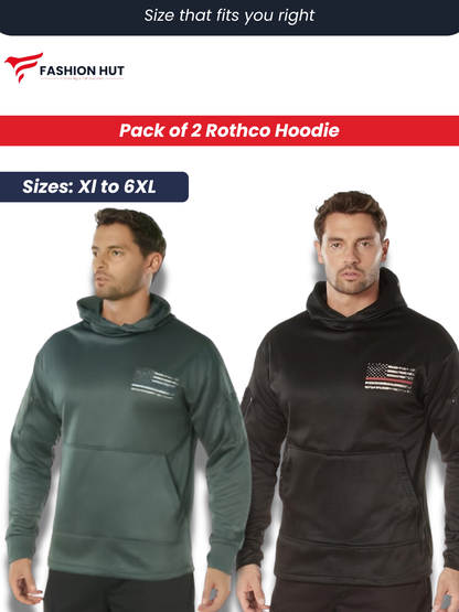 Pack of 2 Rothco Original Flees Hoodies