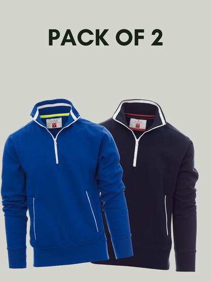 Pack of 2 Fancy payper Half Zip mock Sweatshirt