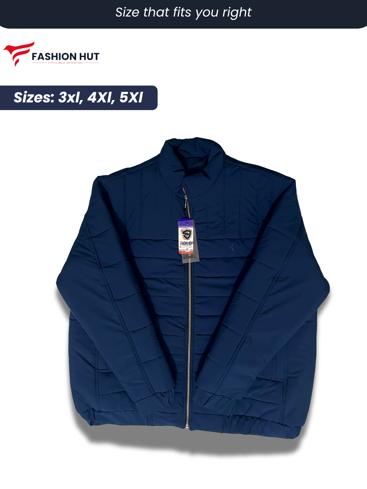 Blue Parachute Puffer Jacket