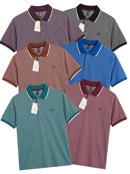 Pack of 6 Bird Eye P.Q Polo Shirt