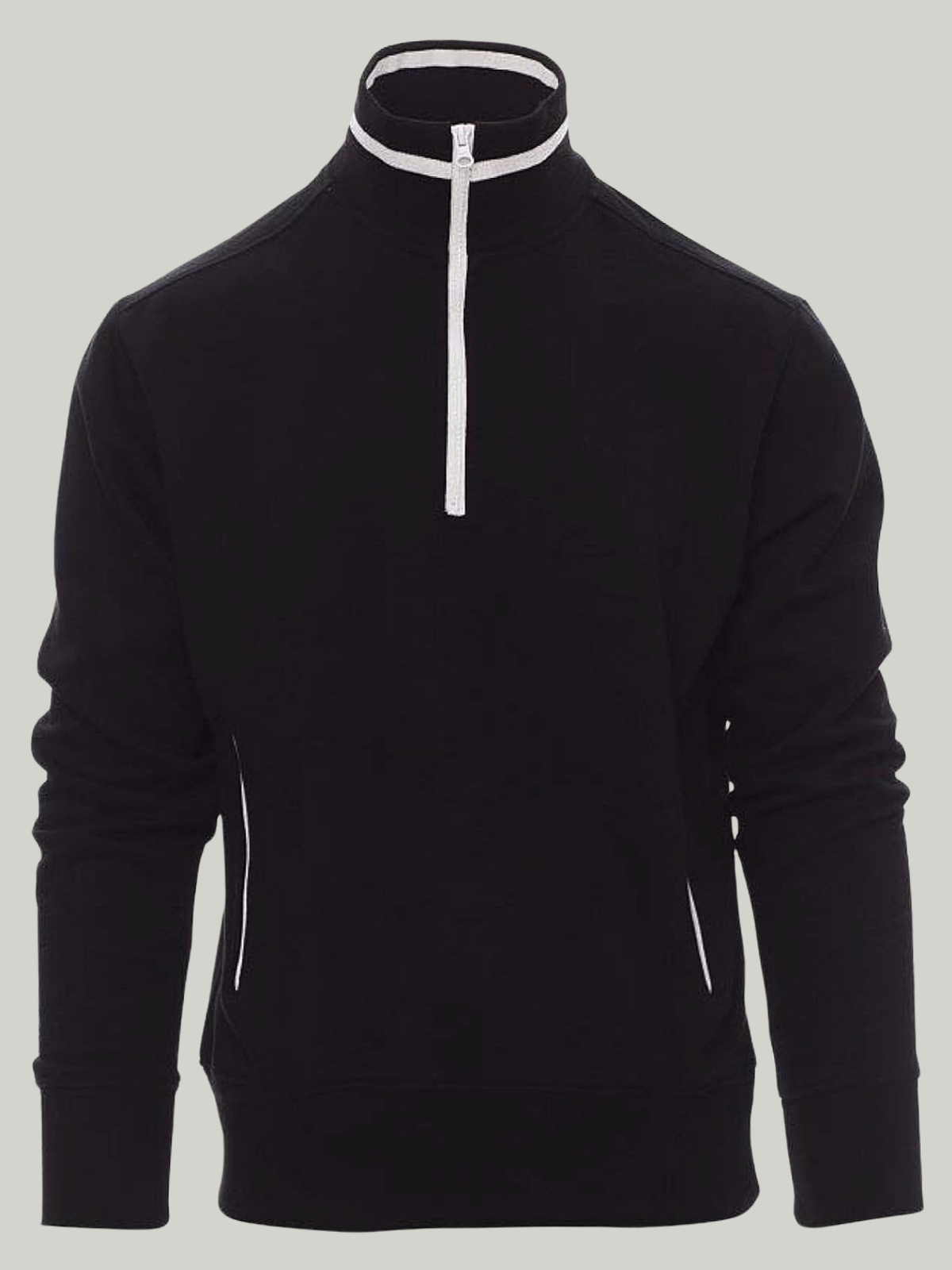 Jet Black Payper Mock Half Zip | Sweatshirt