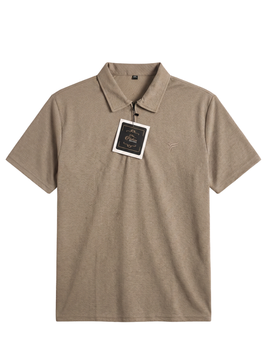 Skin Lycra Half Zipper Polo| Summer Fit