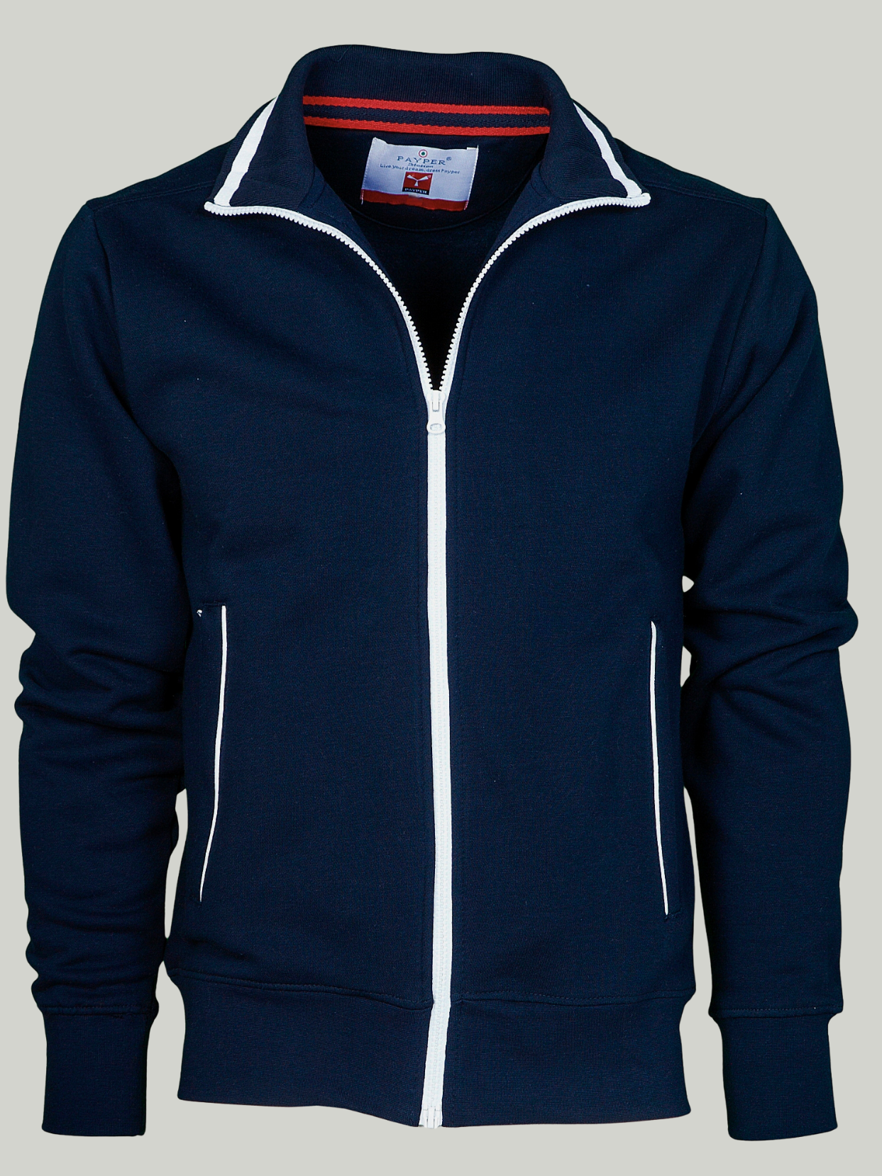 Fancy Blue payper Mock Neck zipper