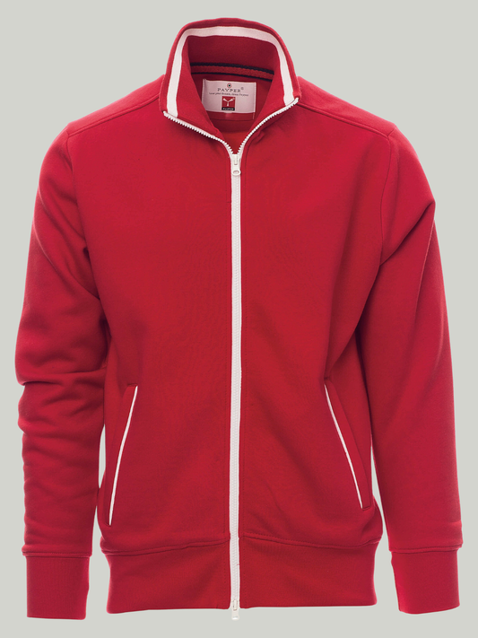 Fancy Red payper Mock Neck zipper