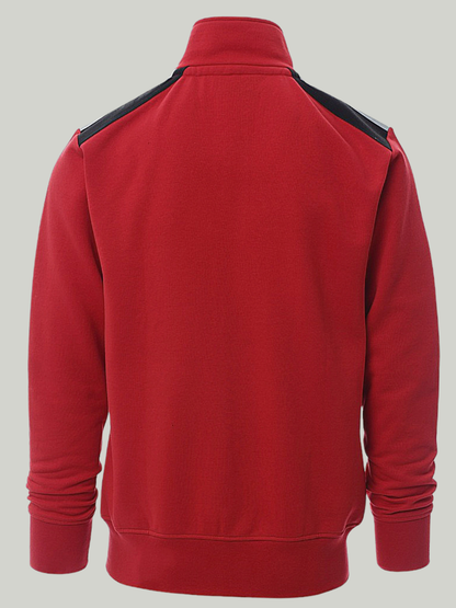 Fashion Red payper Mock Neck zipper