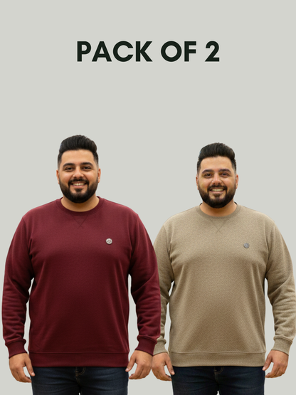 Pack of 2 Plain Sweatshirt | Winter edition