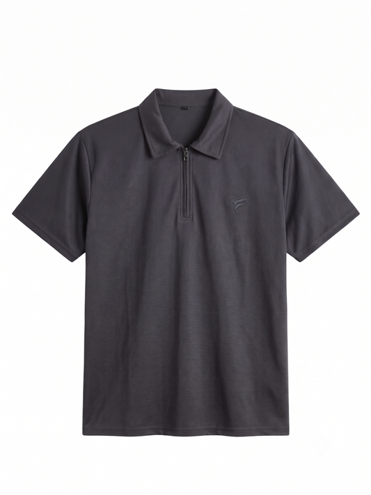 Charcol Grey Thermal Half ZipperPolo | Summer Fit