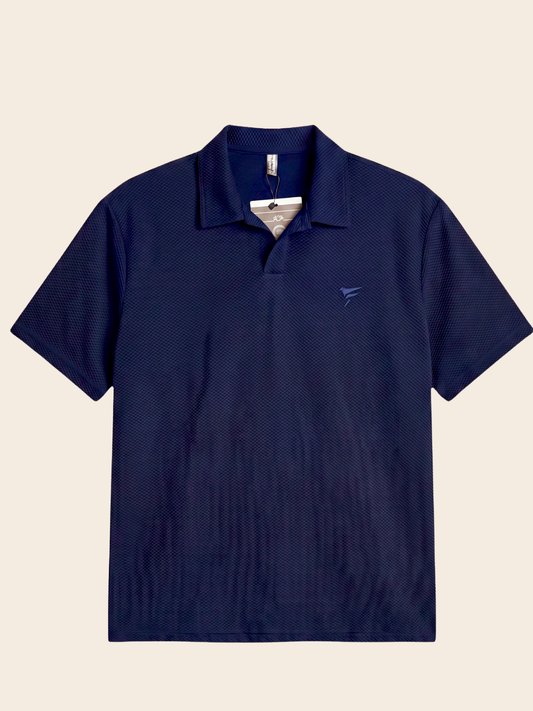 Navy Pk Lycra johnny Collar Polo| Summer Fit