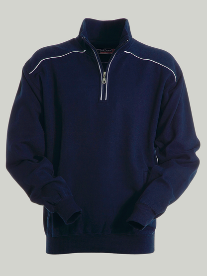 Navy Blue Payper Mock Half Zip | Sweatshirt