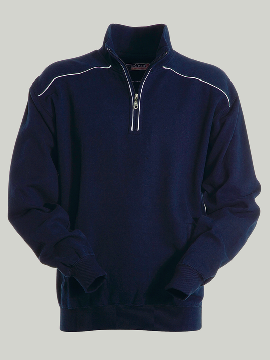 Tipping Navy Blue payper Mock Half Zip Sweatshirt