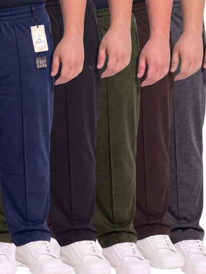 Pack of 5 Pleated  Cotton Jersey Trousers | Summer Edition