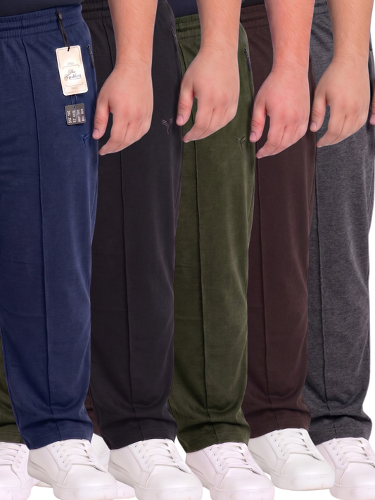 Pack of 5 Pleated  Cotton Jersey Trousers | Summer Edition