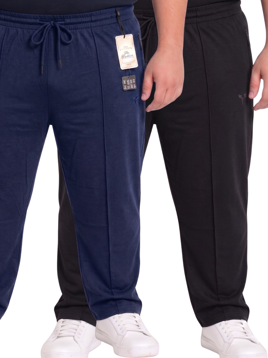 Pack of 2 Pleated Cotton Jersey Trousers | Summer Edition