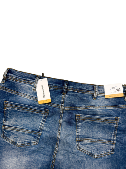 Denim Blue Cotton Jeans Pant