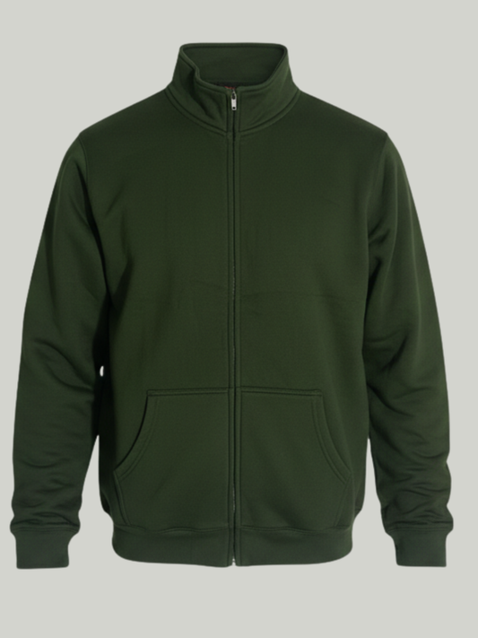 Green Mock Neck Zipper