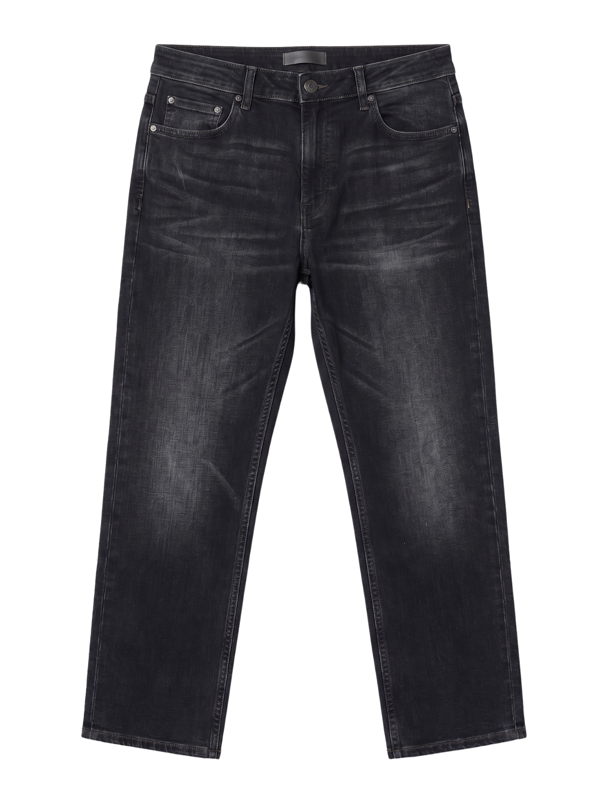 Blackish Grey Cotton Jeans Pant
