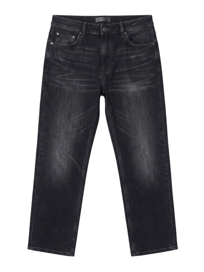Blackish Grey Cotton Jeans Pant