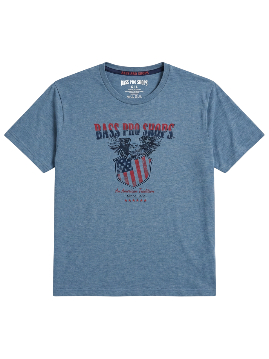 Export Printed Blue Round Neck T-Shirt
