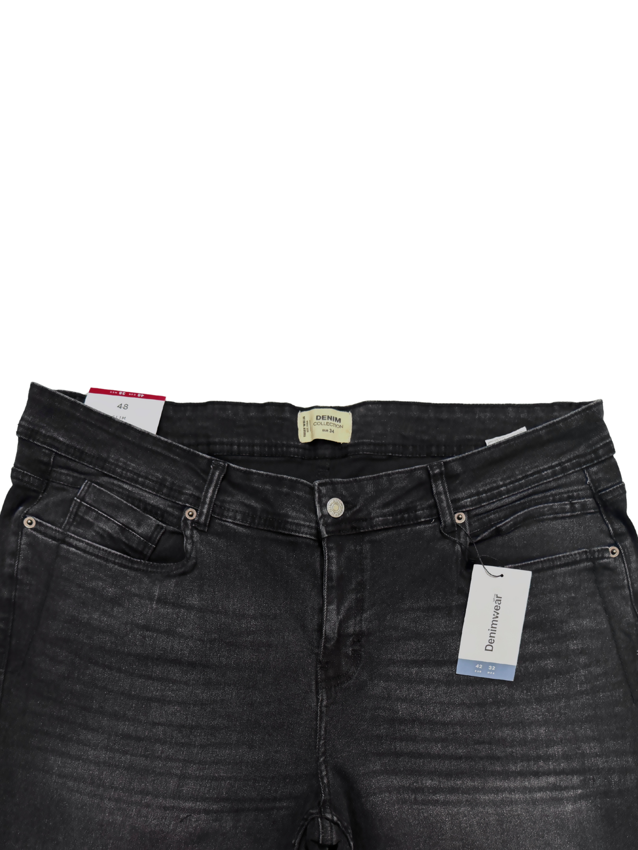 Blackish Grey Cotton Jeans Pant