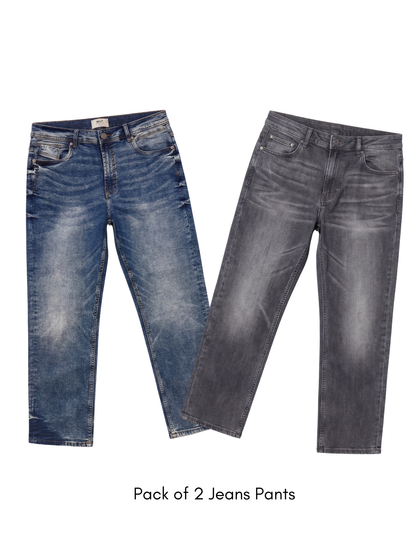 Pack of 2 Cotton Jeans Pant