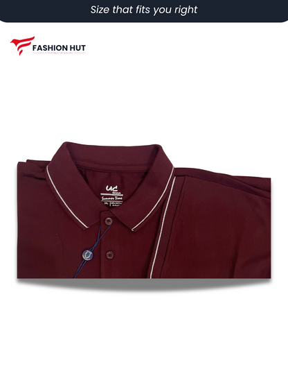UC Plain Polo Mehroon | Summer Fit