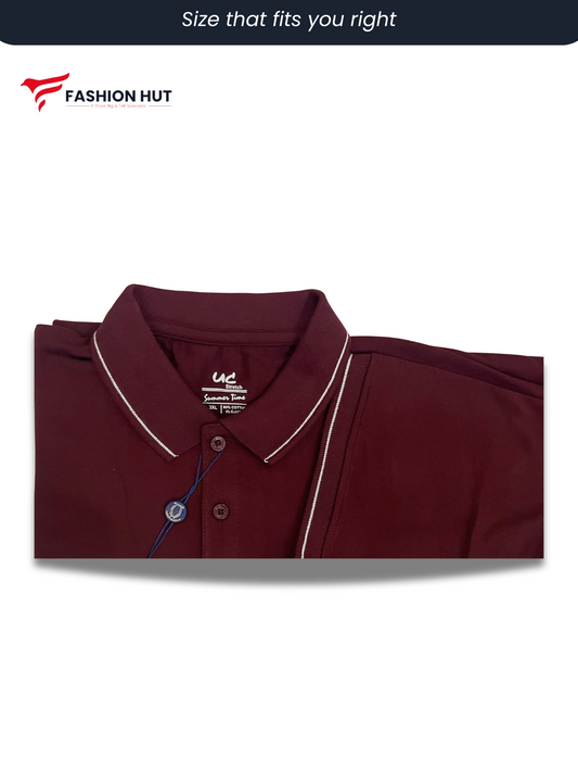 UC Plain Polo Mehroon | Summer Fit