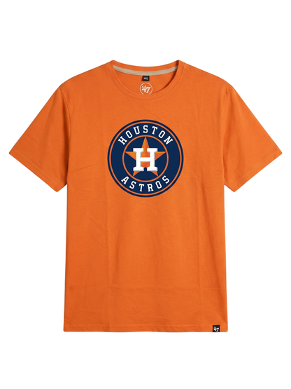 Printed Orange Round Neck T-Shirt | Summer Edition