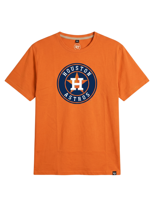Printed Orange Round Neck T-Shirt | Summer Edition