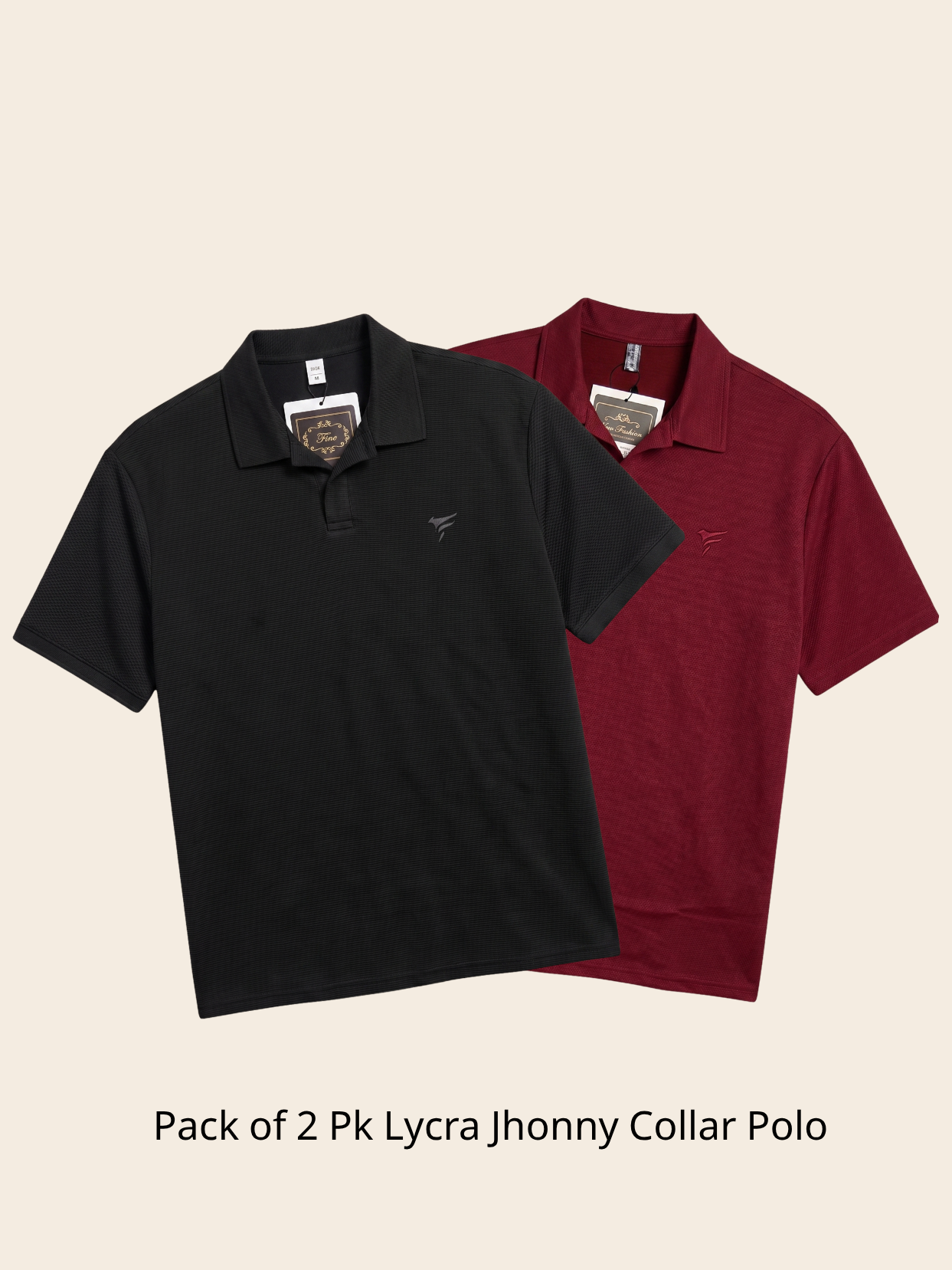 Pack of 2 Pk Lycra johnny Collar Polo| Summer Edition