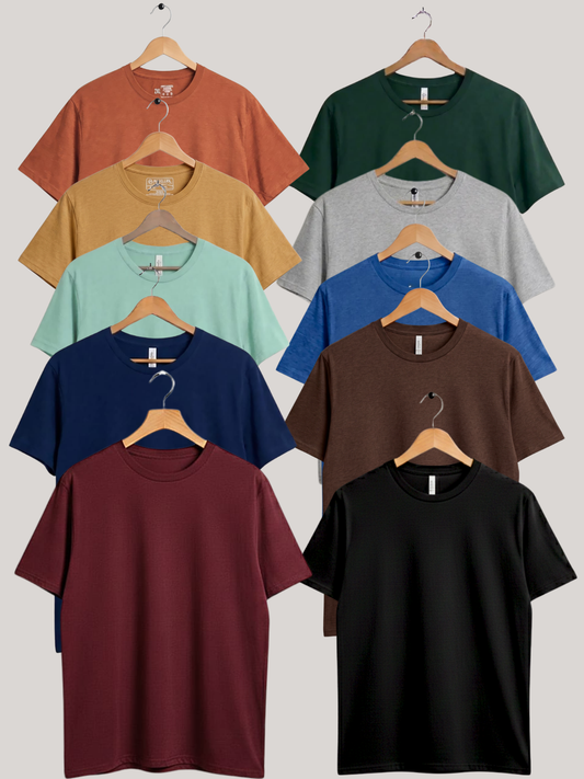 Pack of 10 Soft Jersey Round Neck T-Shirt | Summer Collection