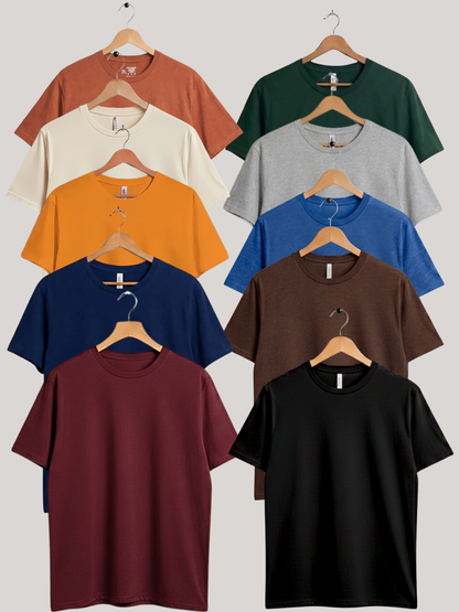 Pack of 10 Soft Jersey Round Neck T-Shirt | Summer Collection
