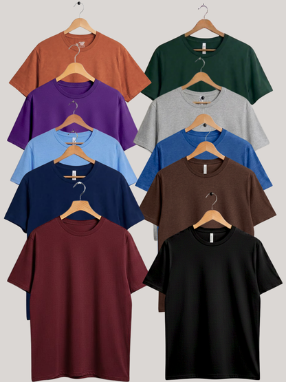 Pack of 10 Soft Jersey Round Neck T-Shirt | Summer Collection