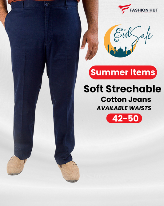 Soft Stretchable Navy Blue Cotton jeans