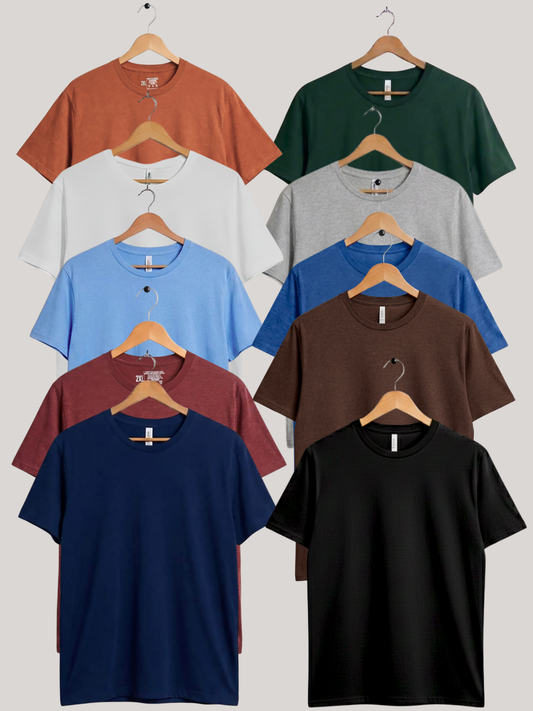Pack of 10 Soft Jersey Round Neck T-Shirt | Summer Collection