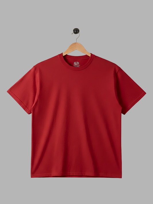 Red Soft Jersey Round Neck T-shirt