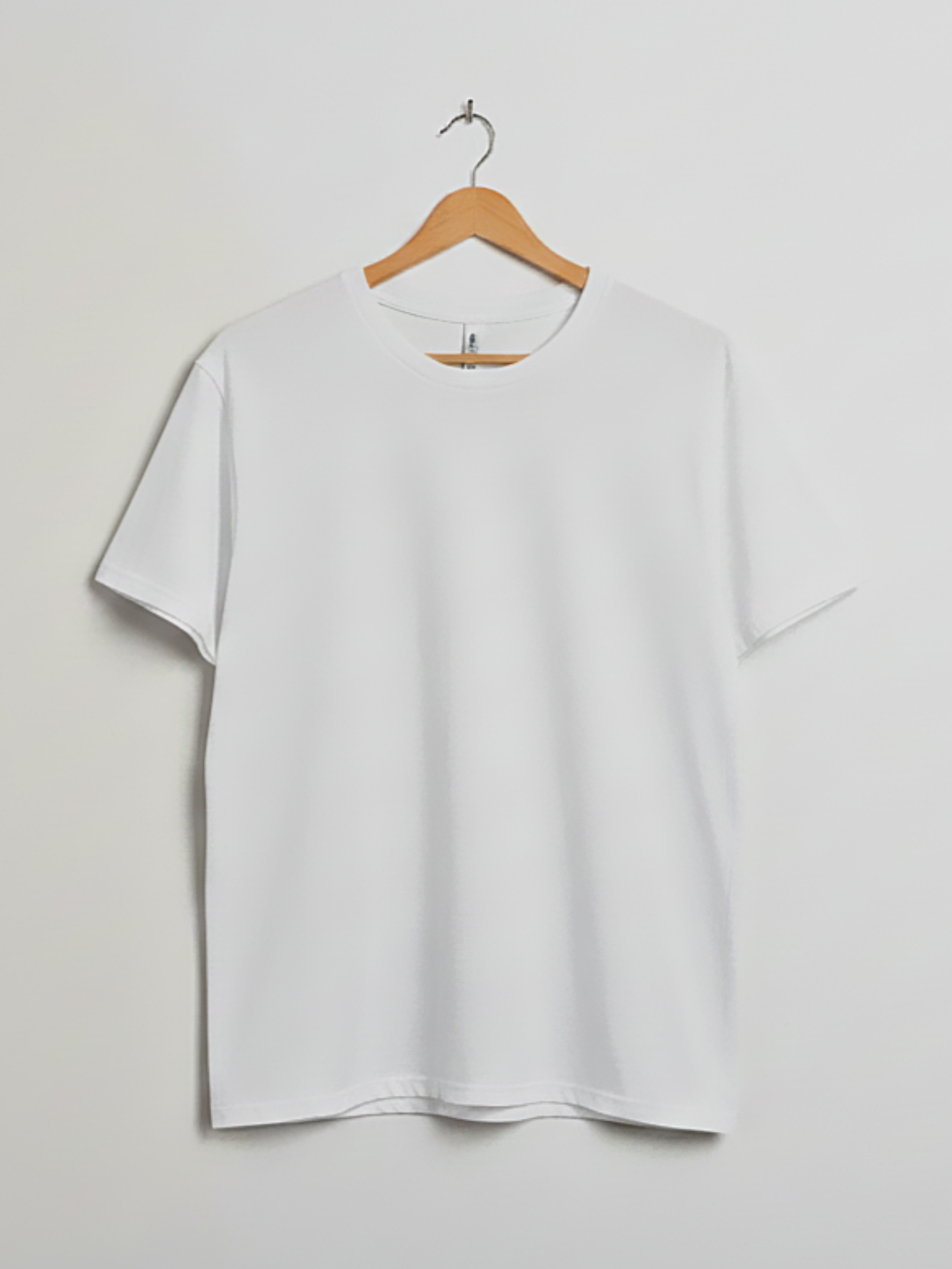 White Soft Jersey Round Neck T-shirt