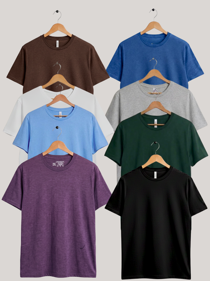 Pack of 8 Soft Jersey Round Neck T-Shirt | Summer Collection