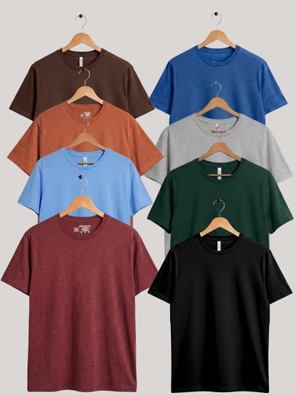 Pack of 8 Soft Jersey Round Neck T-Shirt | Summer Collection