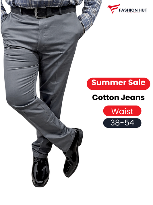 Soft Stretchable Steel Grey Cotton jeans