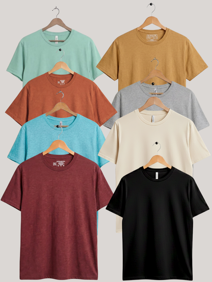 Pack of 8 Soft Jersey Round Neck T-Shirt | Summer Collection
