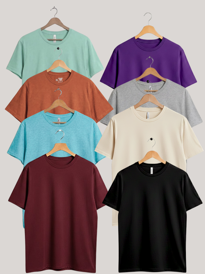 Pack of 8 Soft Jersey Round Neck T-Shirt | Summer Collection