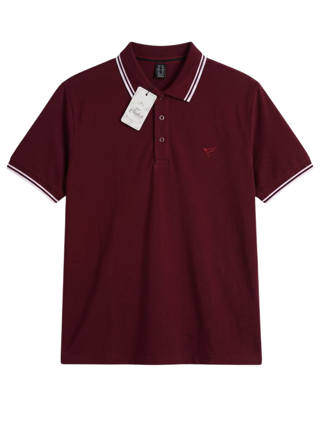 Burnt Maroon Tipping Polo Shirt