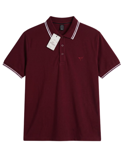 Burnt Maroon Tipping Polo Shirt