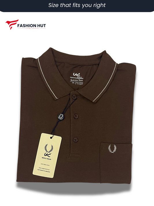 UC Plain Polo Brown | Summer Fit