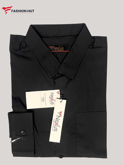 Space Black Plain Shirt