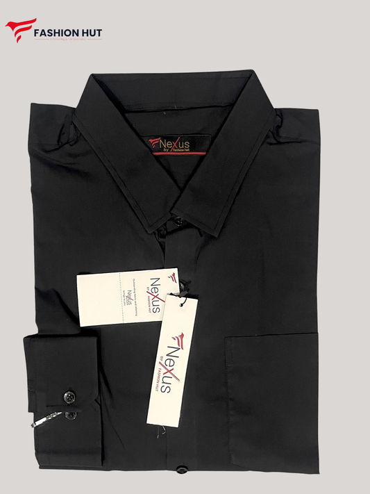 Space Black Plain Shirt
