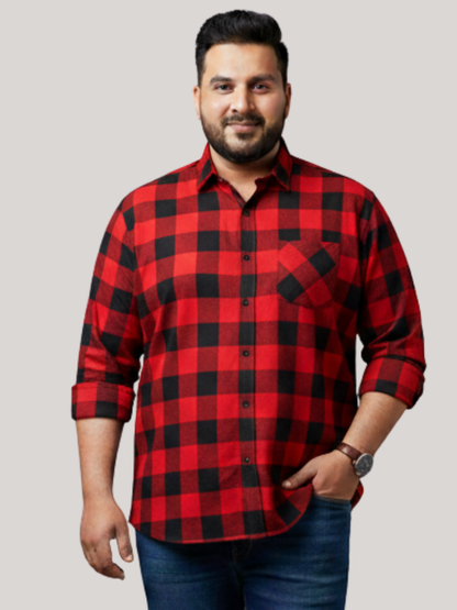 Dynamite Red Checkered Shirt