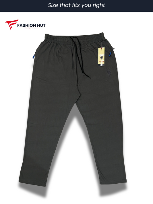 Smoke Grey Soft Cotton Jersey Trousers Big Sizes