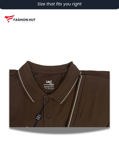 UC Plain Polo Brown | Summer Fit