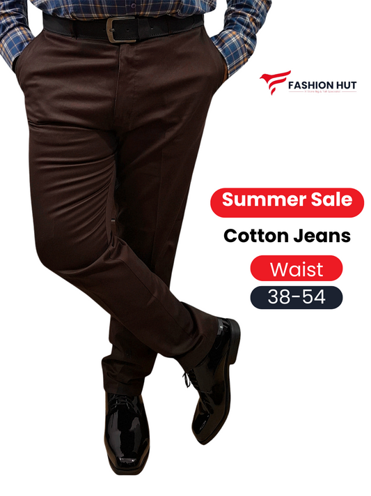 Soft Stretchable Dark Brown  Cotton jeans